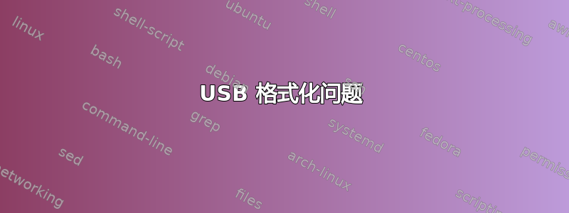 USB 格式化问题