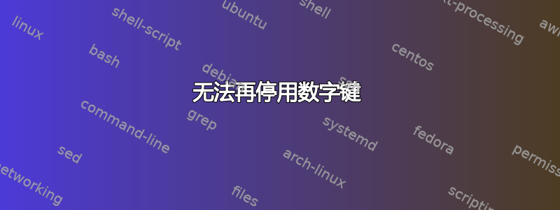 无法再停用数字键