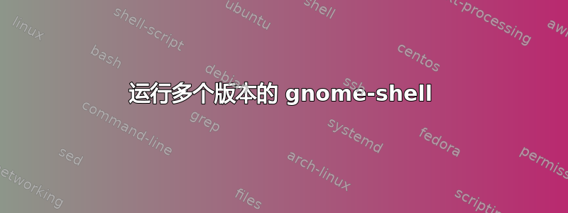 运行多个版本的 gnome-shell