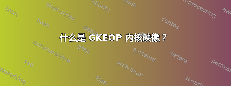 什么是 GKEOP 内核映像？