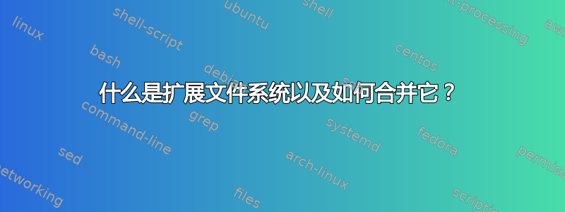 什么是扩展文件系统以及如何合并它？