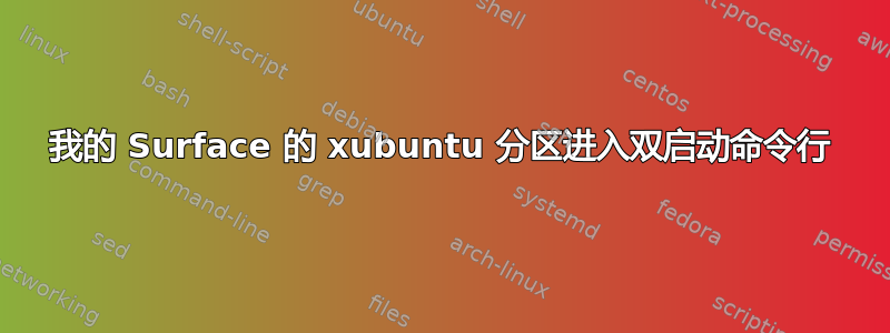 我的 Surface 的 xubuntu 分区进入双启动命令行