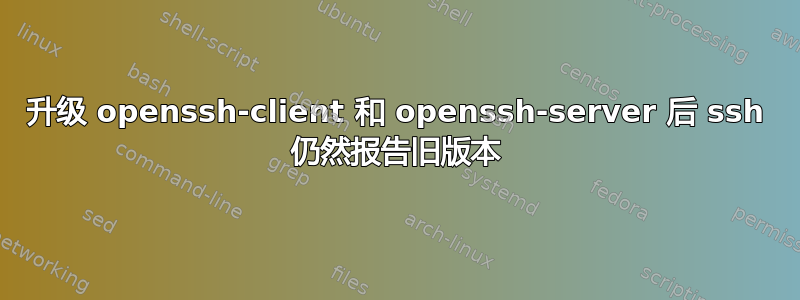 升级 openssh-client 和 openssh-server 后 ssh 仍然报告旧版本