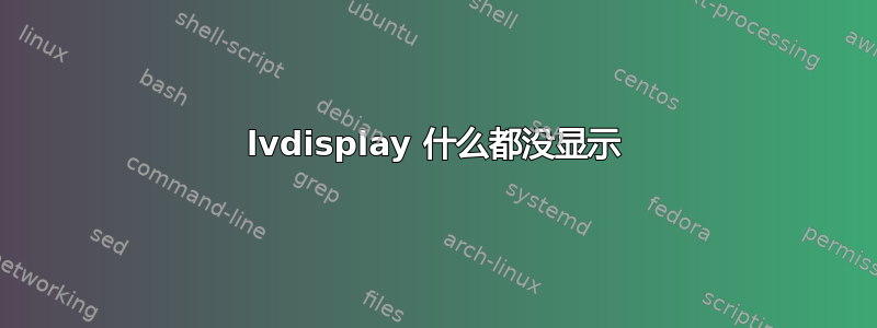 lvdisplay 什么都没显示