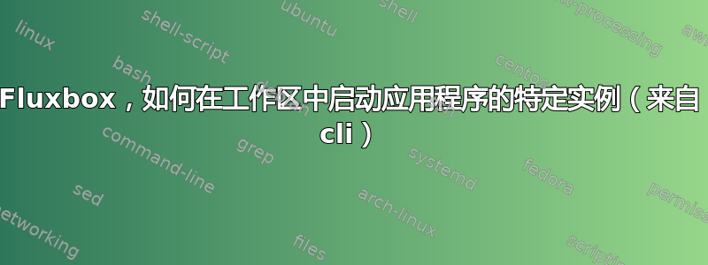 Fluxbox，如何在工作区中启动应用程序的特定实例（来自 cli）