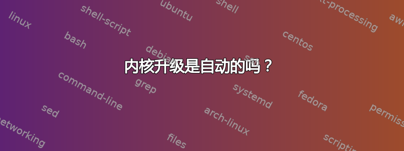 内核升级是自动的吗？