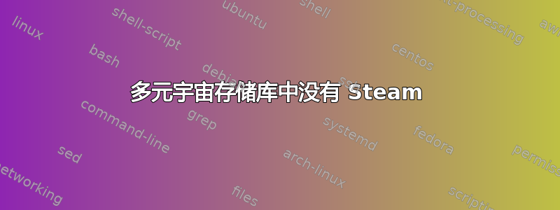 多元宇宙存储库中没有 Steam