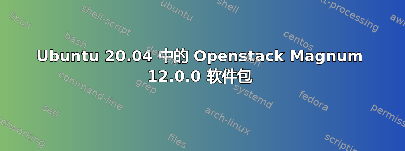 Ubuntu 20.04 中的 Openstack Magnum 12.0.0 软件包