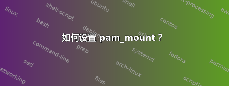 如何设置 pam_mount？