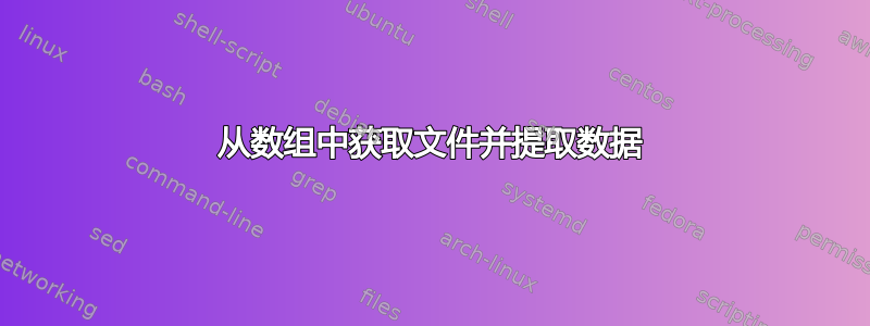 从数组中获取文件并提取数据