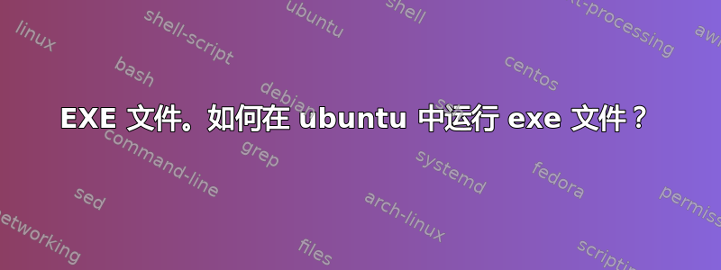 EXE 文件。如何在 ubuntu 中运行 exe 文件？