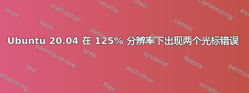 Ubuntu 20.04 在 125% 分辨率下出现两个光标错误