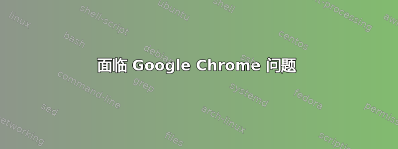 面临 Google Chrome 问题