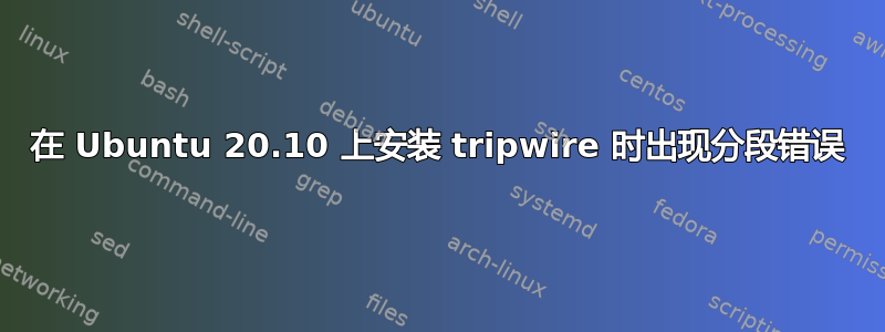 在 Ubuntu 20.10 上安装 tripwire 时出现分段错误