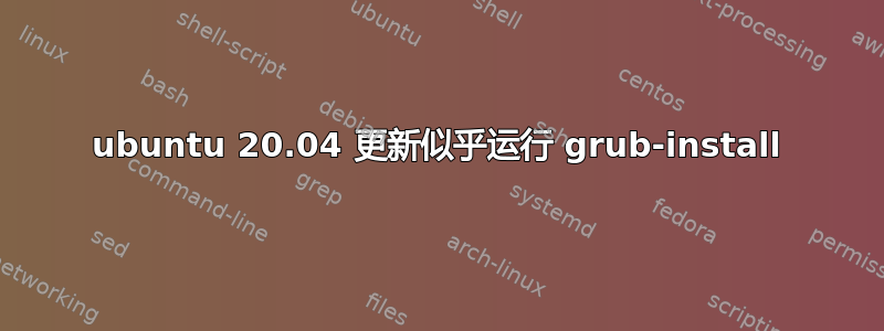 ubuntu 20.04 更新似乎运行 grub-install