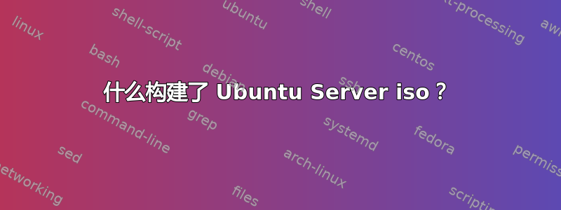 什么构建了 Ubuntu Server iso？