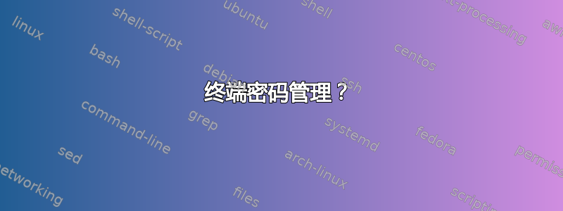 终端密码管理？