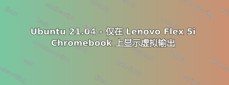 Ubuntu 21.04 - 仅在 Lenovo Flex 5i Chromebook 上显示虚拟输出