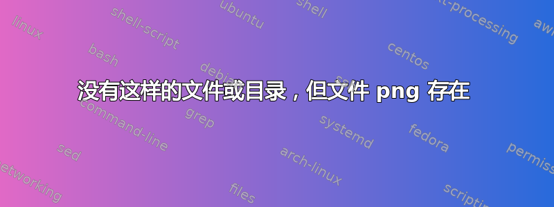 没有这样的文件或目录，但文件 png 存在