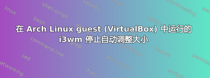 在 Arch Linux guest (VirtualBox) 中运行的 i3wm 停止自动调整大小