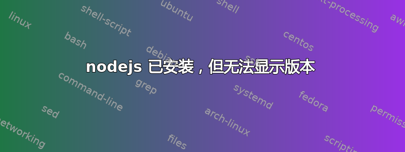 nodejs 已安装，但无法显示版本