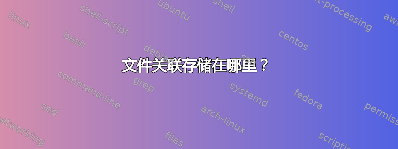 文件关联存储在哪里？