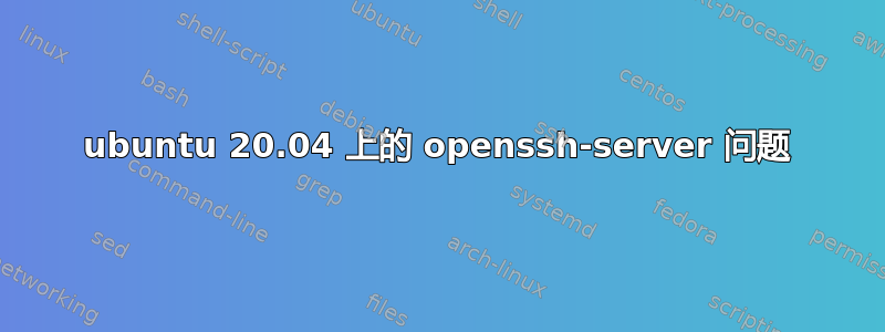 ubuntu 20.04 上的 openssh-server 问题