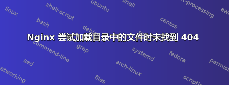 Nginx 尝试加载目录中的文件时未找到 404