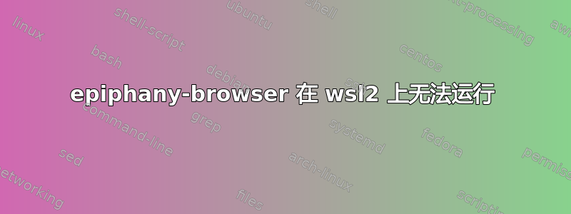 epiphany-browser 在 wsl2 上无法运行