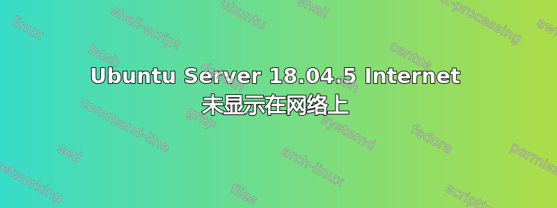 Ubuntu Server 18.04.5 Internet 未显示在网络上