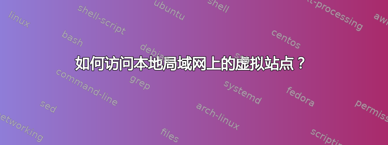 如何访问本地局域网上的虚拟站点？