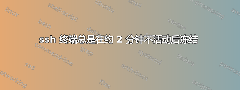 ssh 终端总是在约 2 分钟不活动后冻结