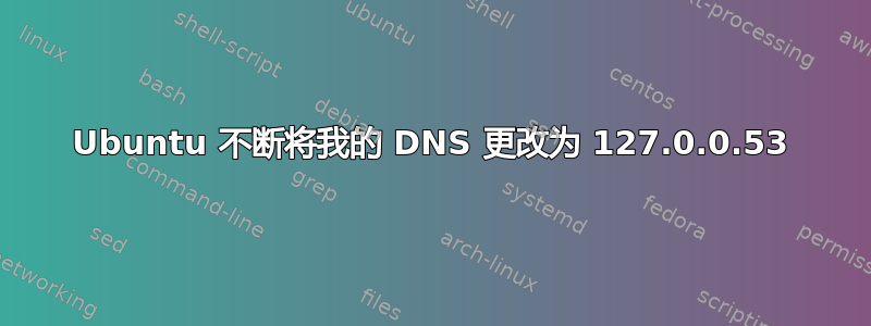 Ubuntu 不断将我的 DNS 更改为 127.0.0.53