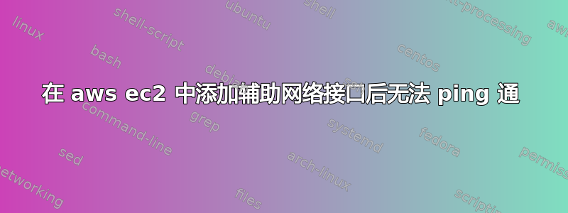 在 aws ec2 中添加辅助网络接口后无法 ping 通