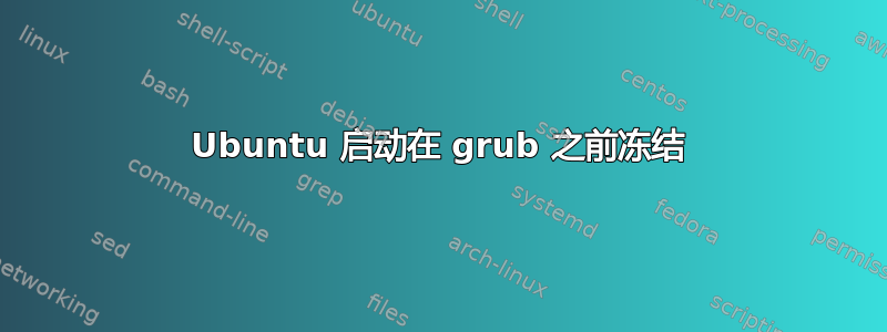 Ubuntu 启动在 grub 之前冻结