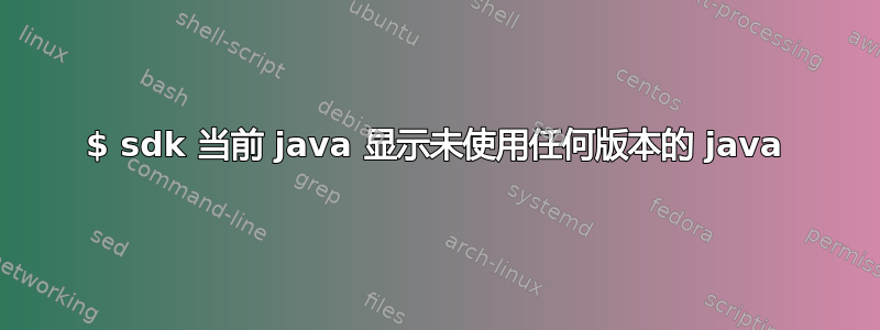 $ sdk 当前 java 显示未使用任何版本的 java