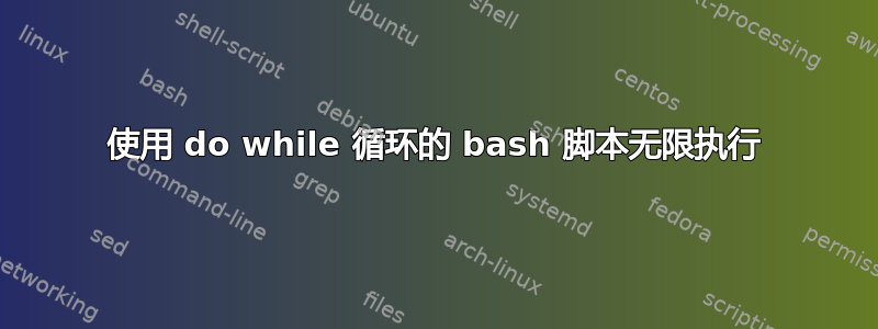 使用 do while 循环的 bash 脚本无限执行