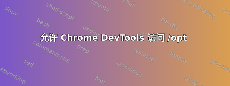 允许 Chrome DevTools 访问 /opt