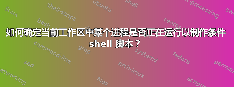 如何确定当前工作区中某个进程是否正在运行以制作条件 shell 脚本？