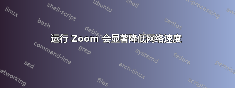 运行 Zoom 会显著降低网络速度