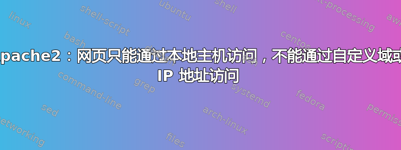 Apache2：网页只能通过本地主机访问，不能通过自定义域或 IP 地址访问