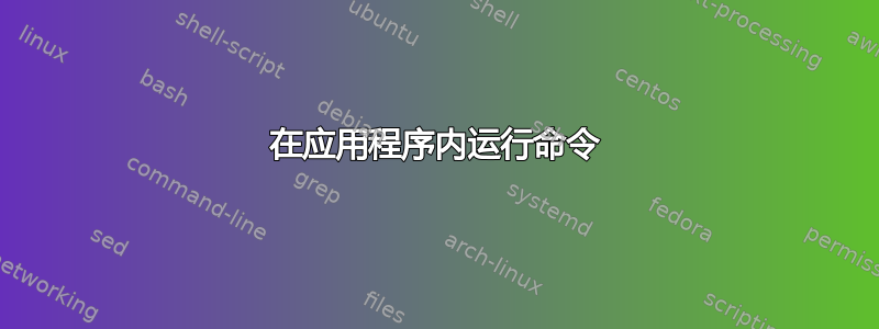 在应用程序内运行命令