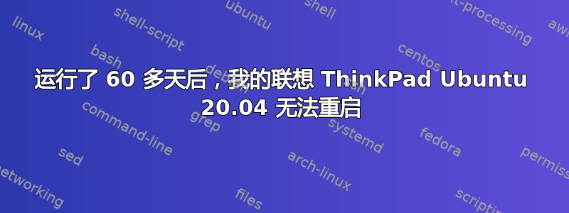 运行了 60 多天后，我的联想 ThinkPad Ubuntu 20.04 无法重启