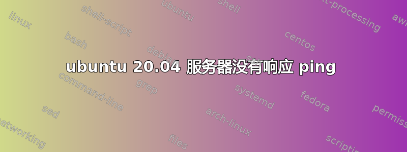 ubuntu 20.04 服务器没有响应 ping