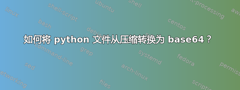 如何将 python 文件从压缩转换为 base64？