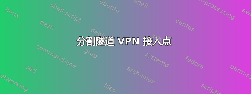 分割隧道 VPN 接入点