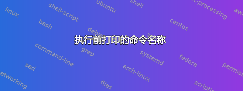 执行前打印的命令名称