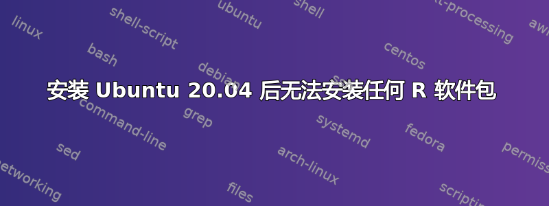 安装 Ubuntu 20.04 后无法安装任何 R 软件包