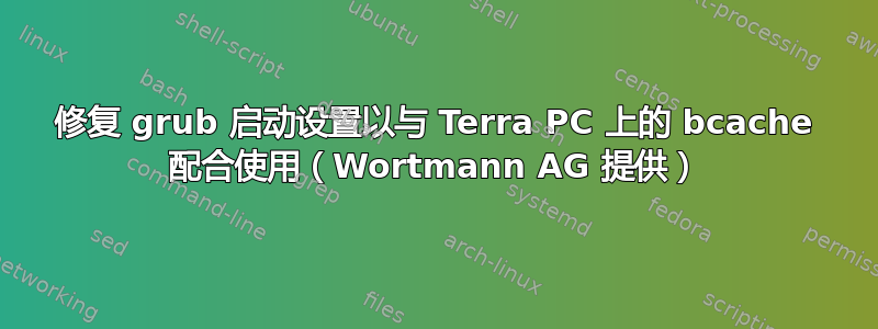 修复 grub 启动设置以与 Terra PC 上的 bcache 配合使用（Wortmann AG 提供）