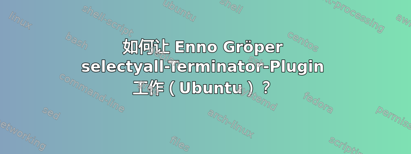 如何让 Enno Gröper selectyall-Terminator-Plugin 工作（Ubuntu）？